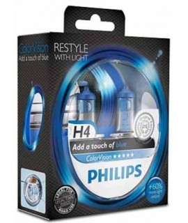 Philips H4 Glühlampen ColorVision Blau