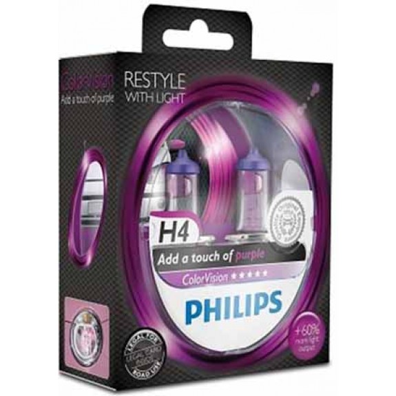 Philips H4 Glühlampen ColorVision Pink