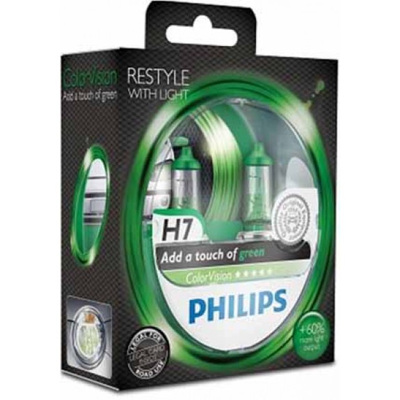 Philips H4 Glühlampe ColorVision Grün