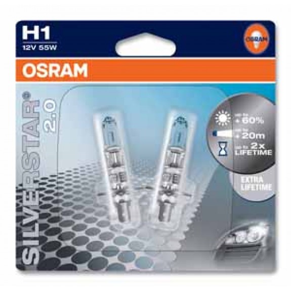 OSRAM SILVERSTAR 2.0 H1 Twinblister