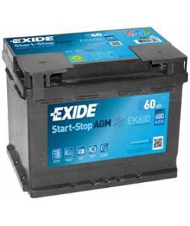 Exide Start-Stop AGM 12V/60Ah/680A