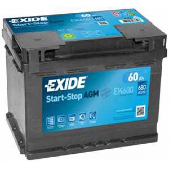 Exide Start-Stop AGM 12V/60Ah/680A